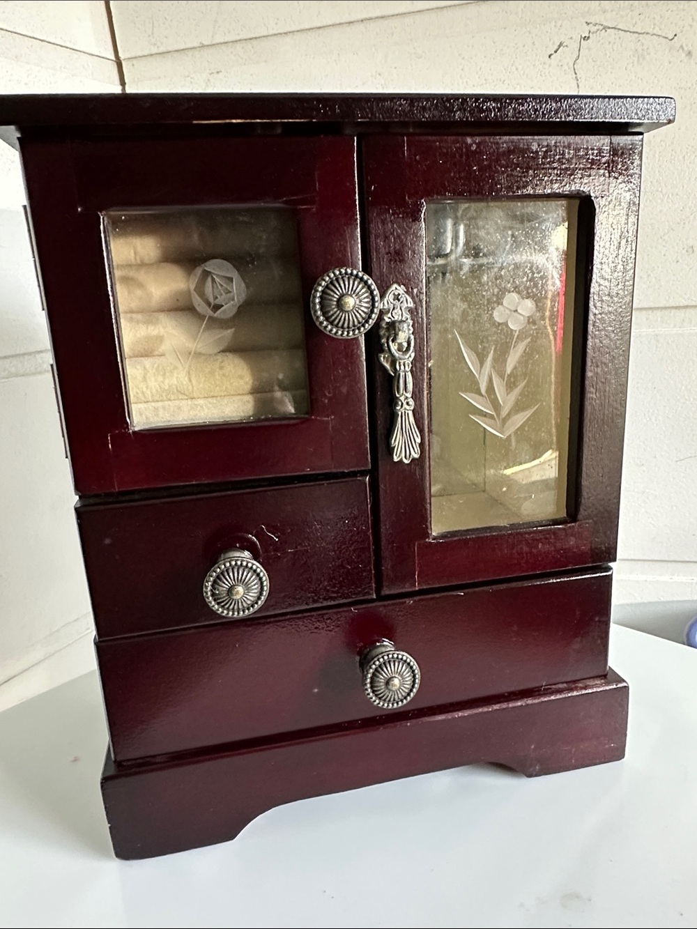 King Wood Co vintage jewelry box